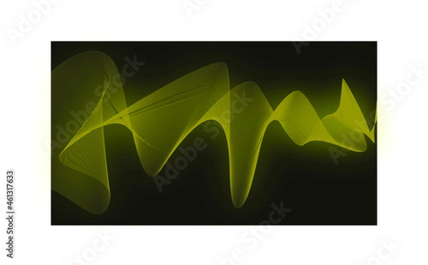 Fototapeta Abstract vector smooth color wave. Blue flow curve motion illustration. Smoke design. Vector lines.