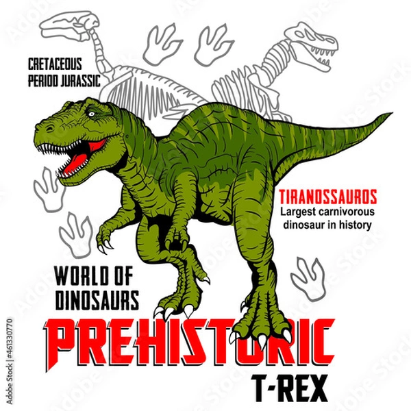 Fototapeta t rex dinosaur vector