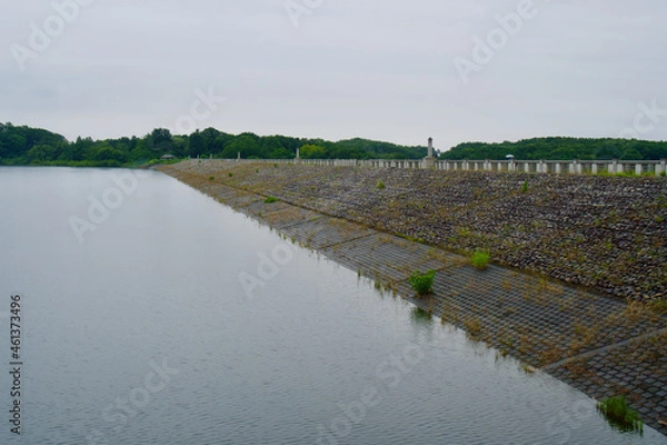 Obraz 狭山湖の堤防