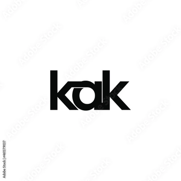 Obraz kak initial letter monogram logo design