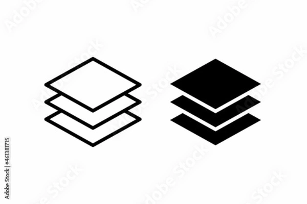 Obraz layers flat icon vector isolated on white background