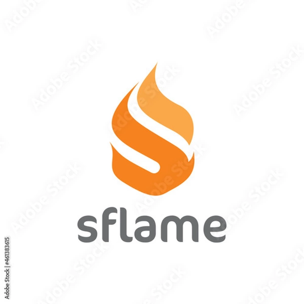 Obraz Letter S flame logo template