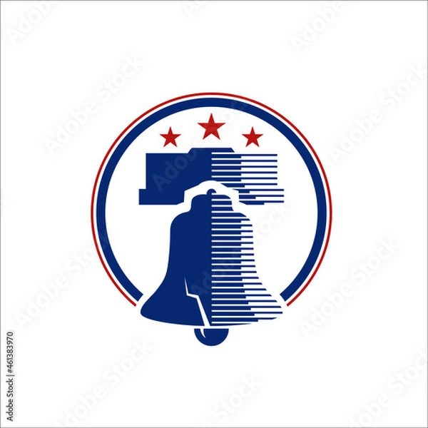 Obraz liberty bell logo vector