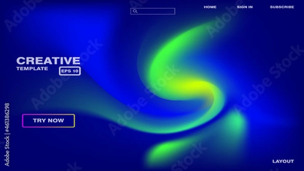 Fototapeta abstract flow blue fluid background vector eps 10 with glowing lines for website, banner, advertisement, poster, cover, magazine, and more.