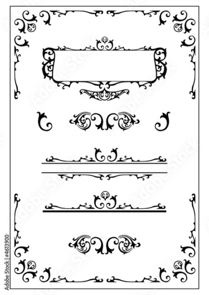 Fototapeta victorian ornate design elements