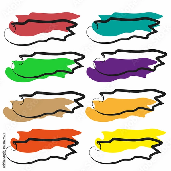 Fototapeta set of colorful labels