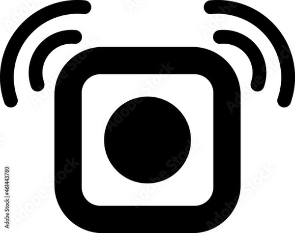 Fototapeta Emergency Button Glyph Vector Icon Design
