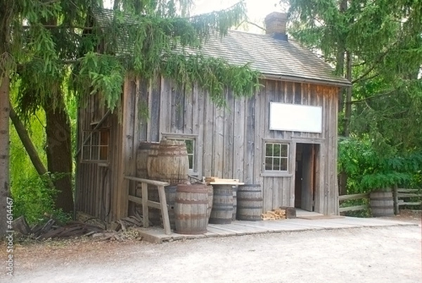 Fototapeta Old-time workshop of the cooper