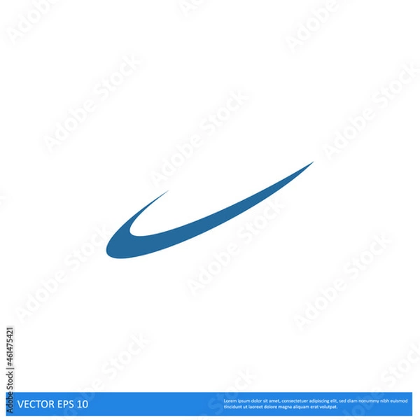 Fototapeta swoosh blue company logo