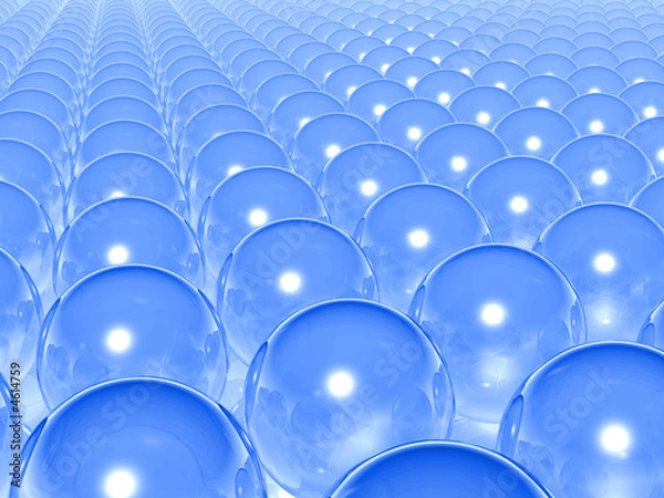 Fototapeta abstract blue transparent balls