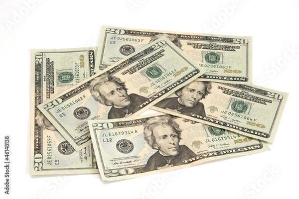 Fototapeta U.S. twenty dollar Banknotes