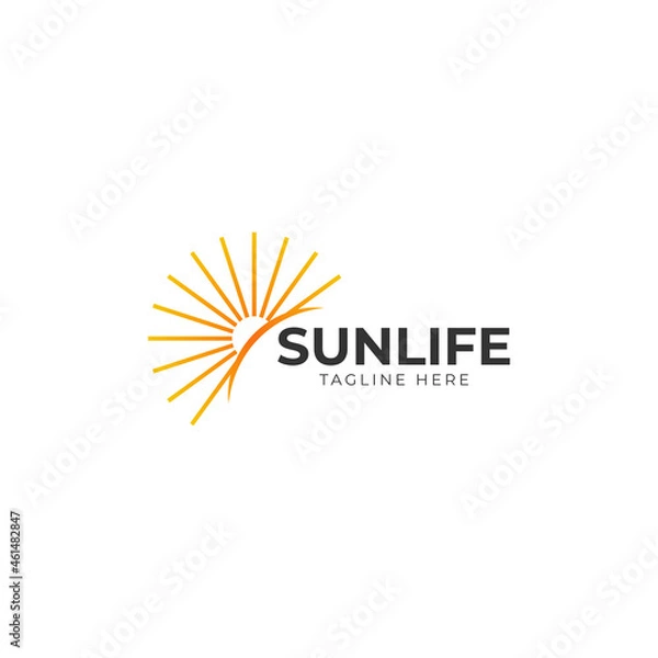 Fototapeta sun logo and icon template design Vector.