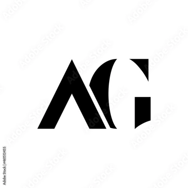 Obraz Modern creative monogram initials AG Logo Design