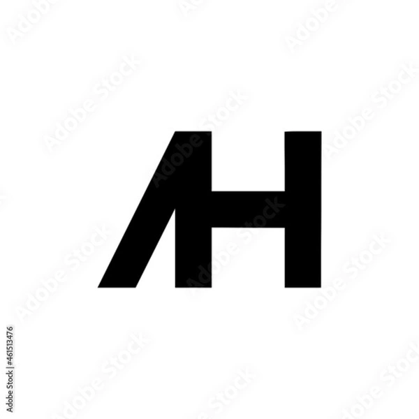 Obraz Modern creative monogram initials AH Logo Design