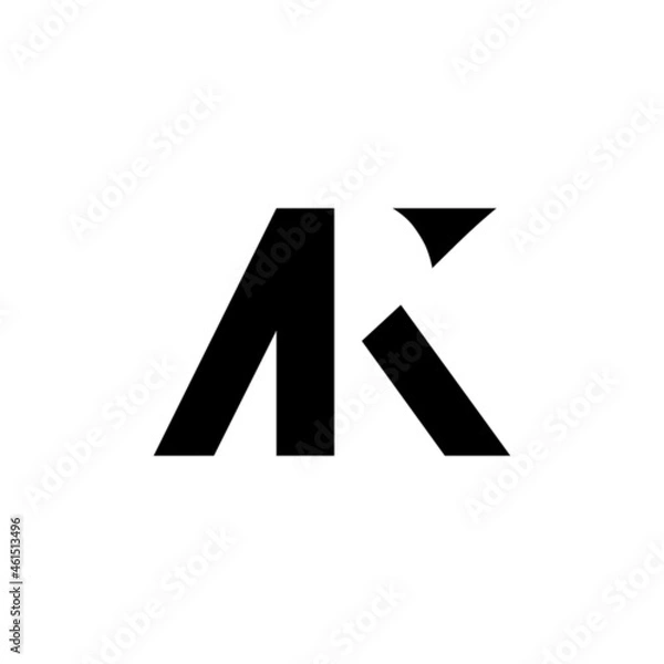 Obraz Modern creative monogram initials AK Logo Design