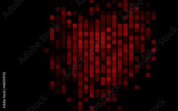 Obraz Dark Red vector background with rectangles.