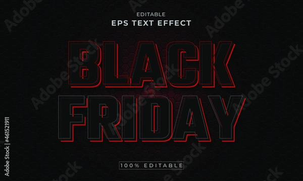 Obraz Black friday editable 3d text effect Design
