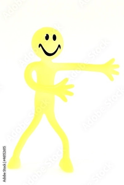 Obraz happy pictogram pointing