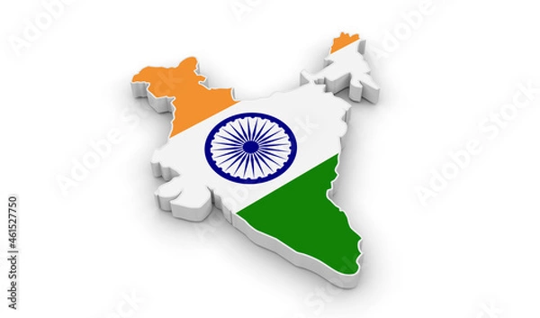 Obraz 3D Illustration of India map