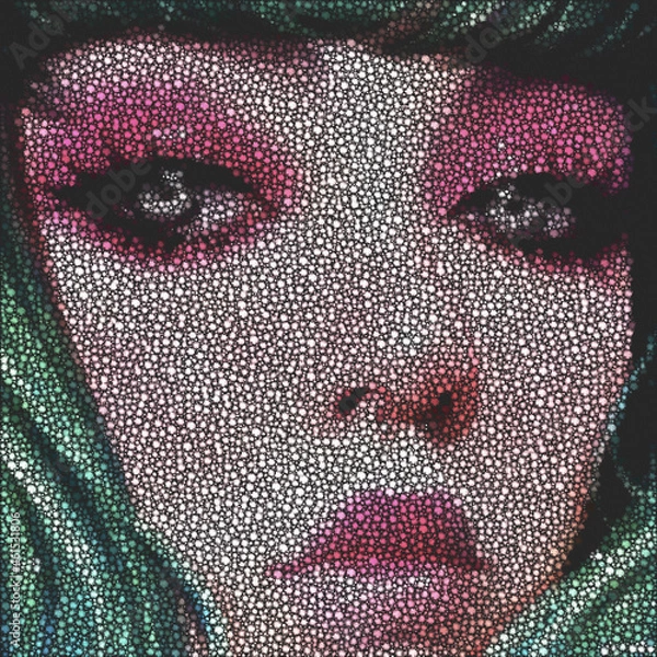 Fototapeta portrait of a woman with lips