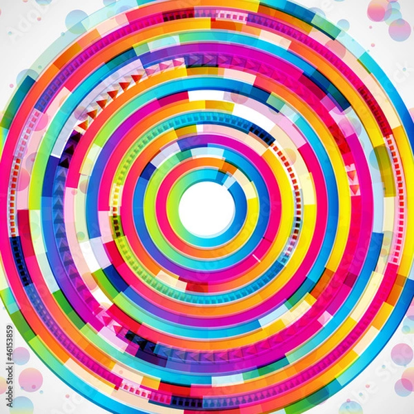 Obraz Abstract digital circles background