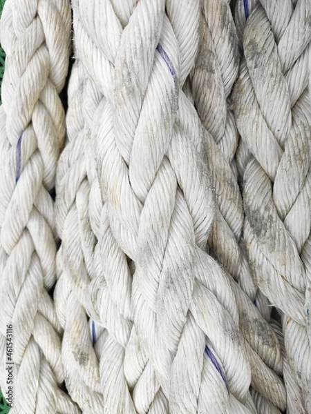 Obraz White rope up close