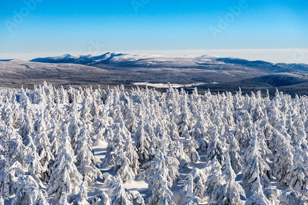 Obraz landscape with snow covered mountains