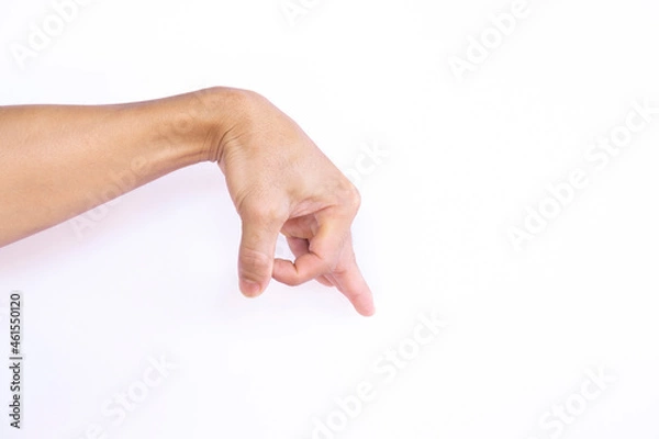 Obraz Asian hand gestures on a white background.