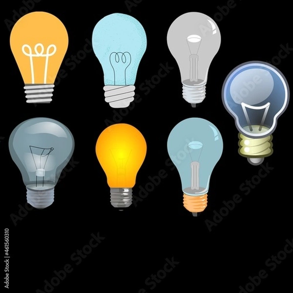 Obraz light bulb on white