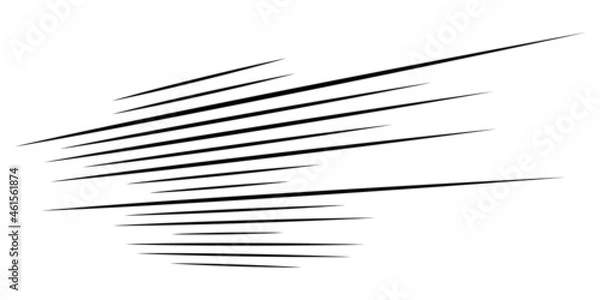 Fototapeta 3D proste, równoległe dynamiczne nieregularne linie, element paski. Akcja, seria, prędkość komiksowa linie