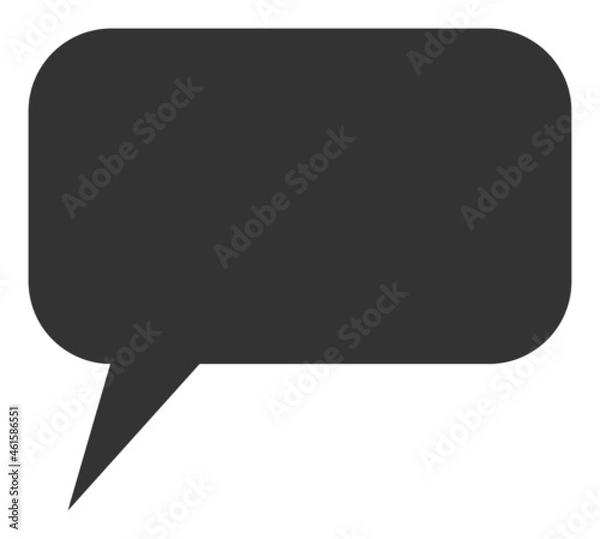 Fototapeta Comment message icon with flat style. Isolated vector comment message icon image, simple style.