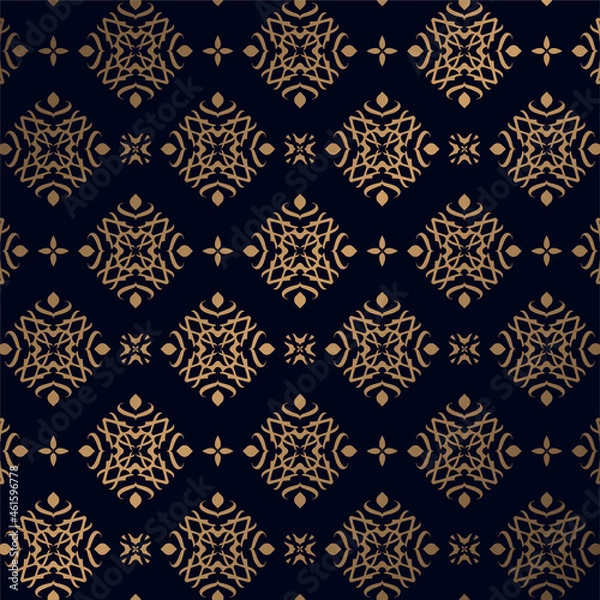 Fototapeta luxury dark seamless pattern background