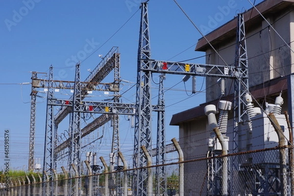 Obraz 電車の配電所