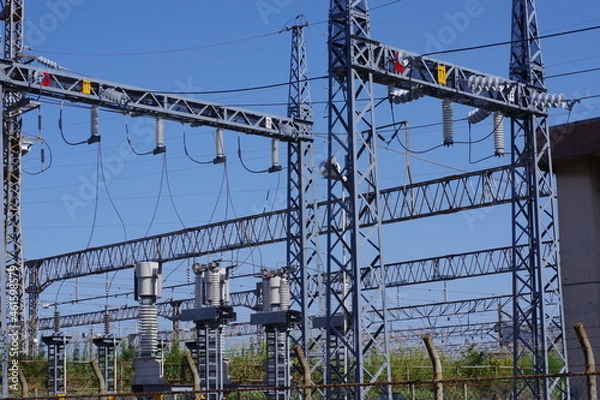 Obraz 電車の配電所