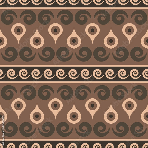 Fototapeta seamless ethnic pattern design abstract.