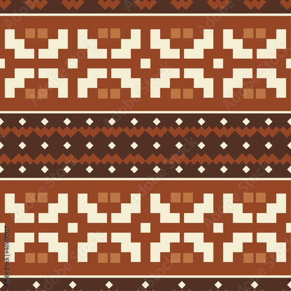 Fototapeta seamless ethnic pattern design abstract.
