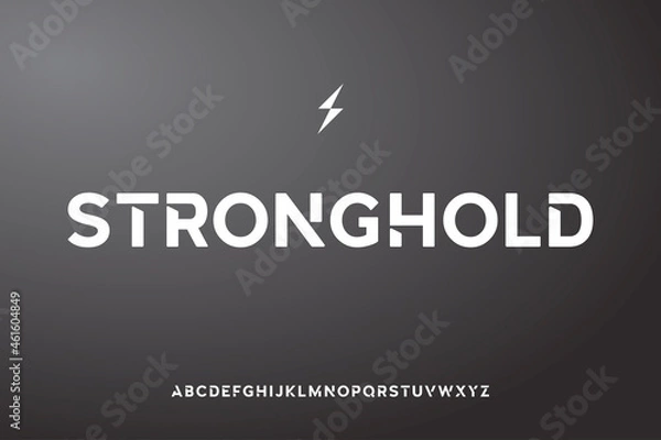 Fototapeta Stronghold, a strong, bold and modern uppercase alphabet.