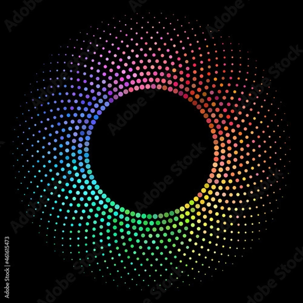 Obraz Abstract multicolored round dot pattern vector background