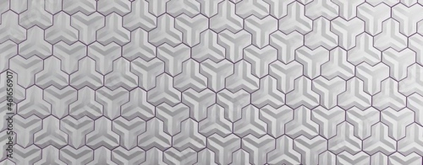 Obraz 3d geometric pattern. abstract geometric background.-3d rendering.