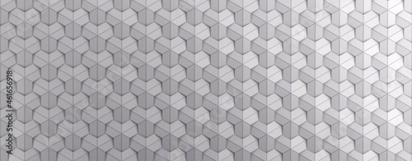 Fototapeta Geometric patterns. Abstract geometric hexagonal graphic.-3d rendering.
