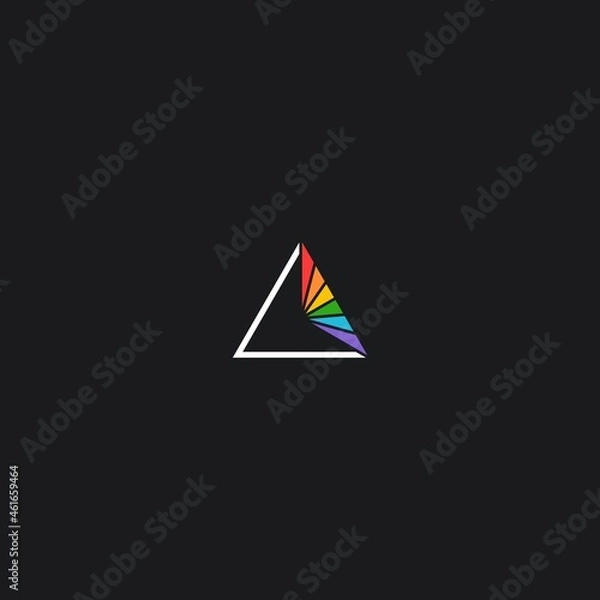 Fototapeta prism and rainbow vector