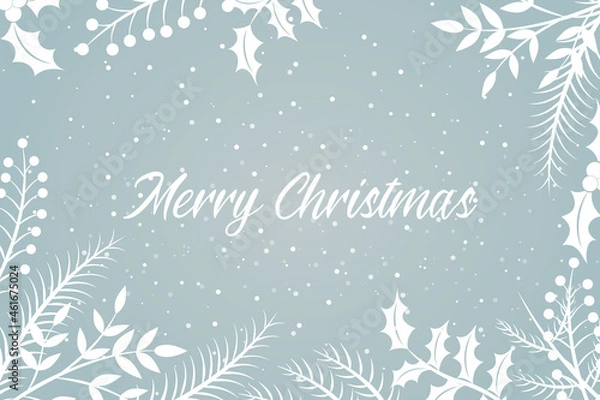 Fototapeta Hand drawn christmas background