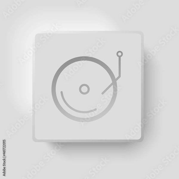 Fototapeta Music button design element for your website, page, template, layout. Graphic design creative element. Vector illustration.