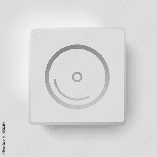 Fototapeta Music button design element for your website, page, template, layout. Graphic design creative element. Vector illustration.