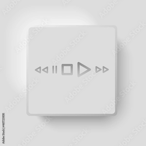 Obraz Music button design element for your website, page, template, layout. Graphic design creative element. Vector illustration.