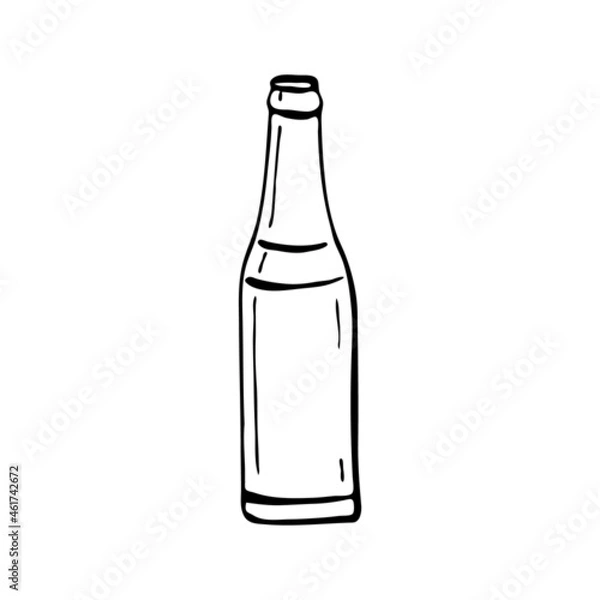 Obraz Doodle beer bottles. Hand drawn element for web design, stationery, poster, flyer, logo