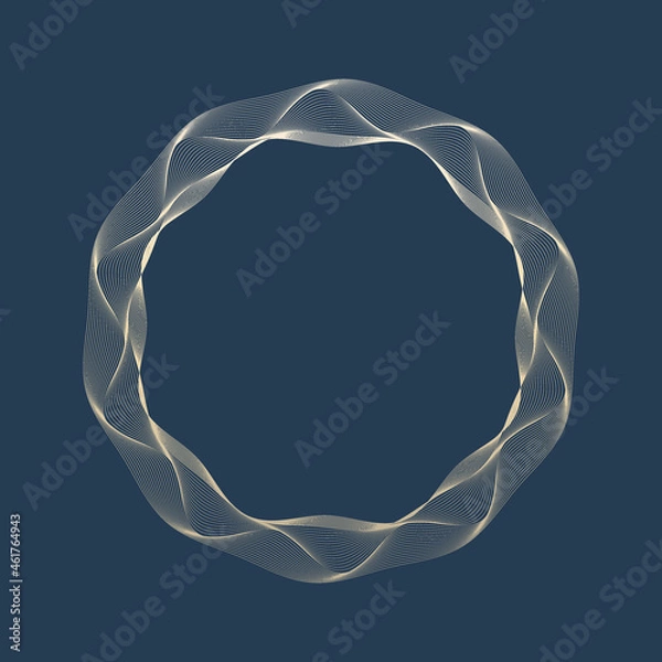 Obraz Future morphing lines frame. Abstract circle guilloche. Vector illustration