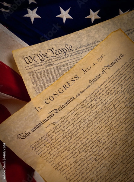 Obraz The United States Constitution and Declaration of Independence