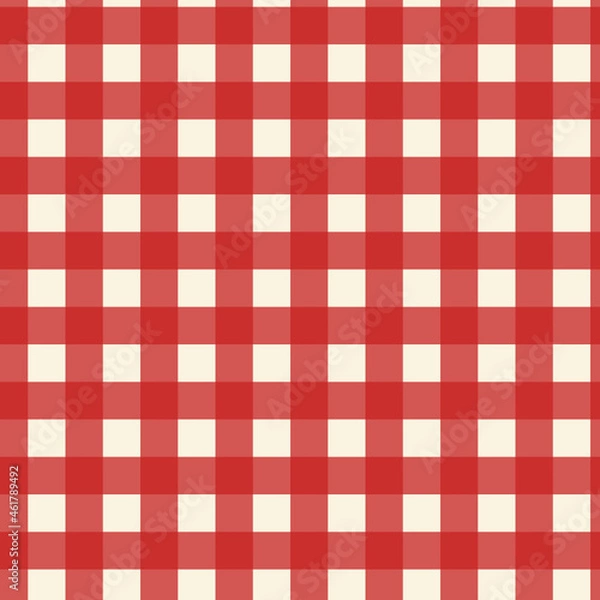 Fototapeta Classic buffalo check plaid pattern in red