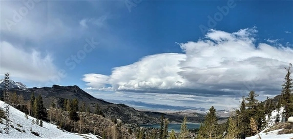 Fototapeta clouds over the mountains